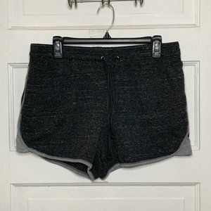 Athletic Works Dark Grey w/Light Grey Trim Active Yoga Workout Shorts Size L